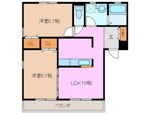 長島駅 徒歩18分 2階の物件間取画像